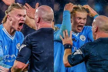 What Haaland did after the referee's mistakes in Manchester City vs Tottenham