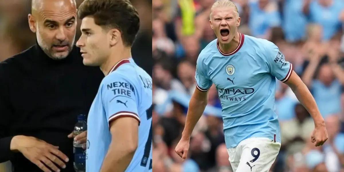 What Haaland does while Julian Alvarez trains with his team