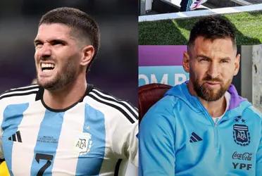 What Rodrigo De Paul says about the presence of Lionel Messi on the bench despite not being called-up