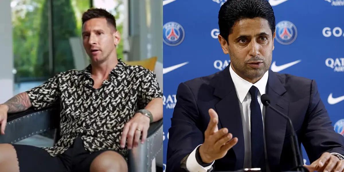 What the PSG president said regarding Messi's recent comments