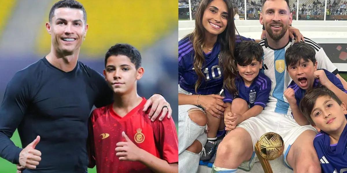 While Cristiano bought his son an iPhone, Messi's lesson to Ciro, Thiago and Matteo