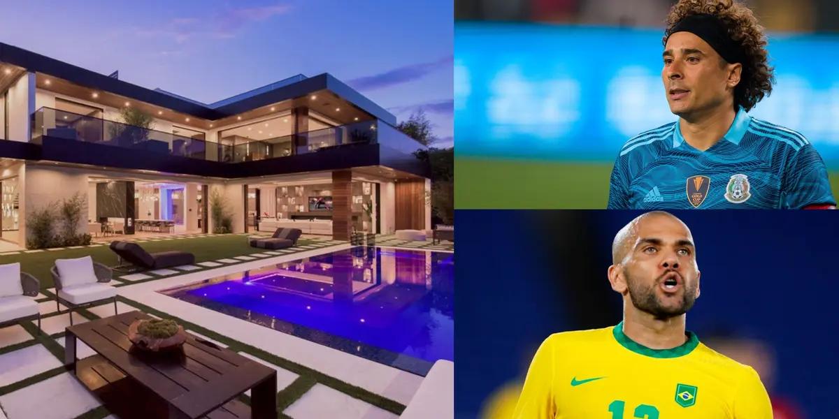 While Guillermo Ochoa lives in a mansion valued at 2 million dollars, the place where Brazilian player Dani Alves lives.