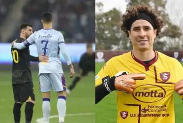 While Lionel Messi greeted Cristiano Ronaldo, his unexpected reaction upon seeing Guillermo Ochoa