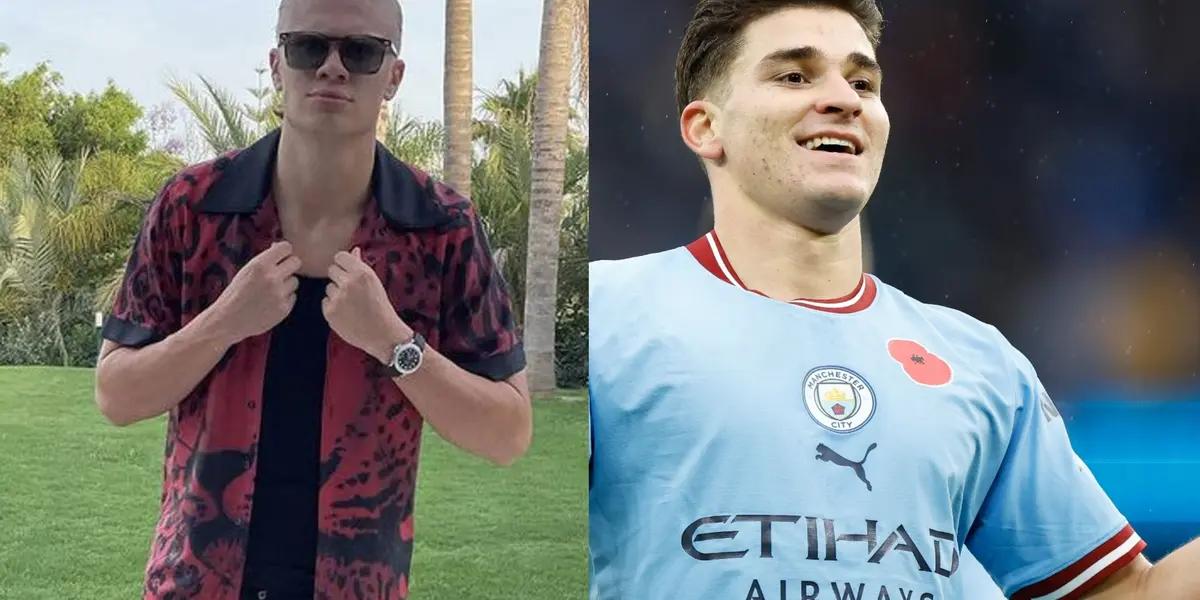 While Manchester City's Norwegian striker has a luxury home, this is what Julian Alvarez's house looks like