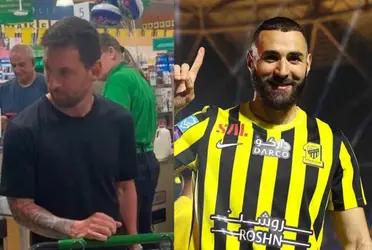 While Messi goes to the supermarket with his family, Benzema's great luxury on his arrival in Arabia