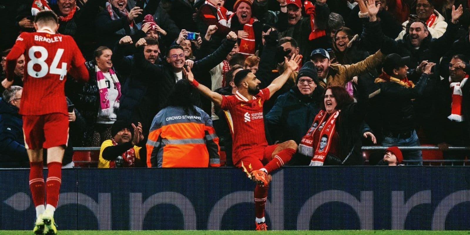 With his ball against Manchester City on Sunday, Mohamed Salah equaled Manchester United legend
