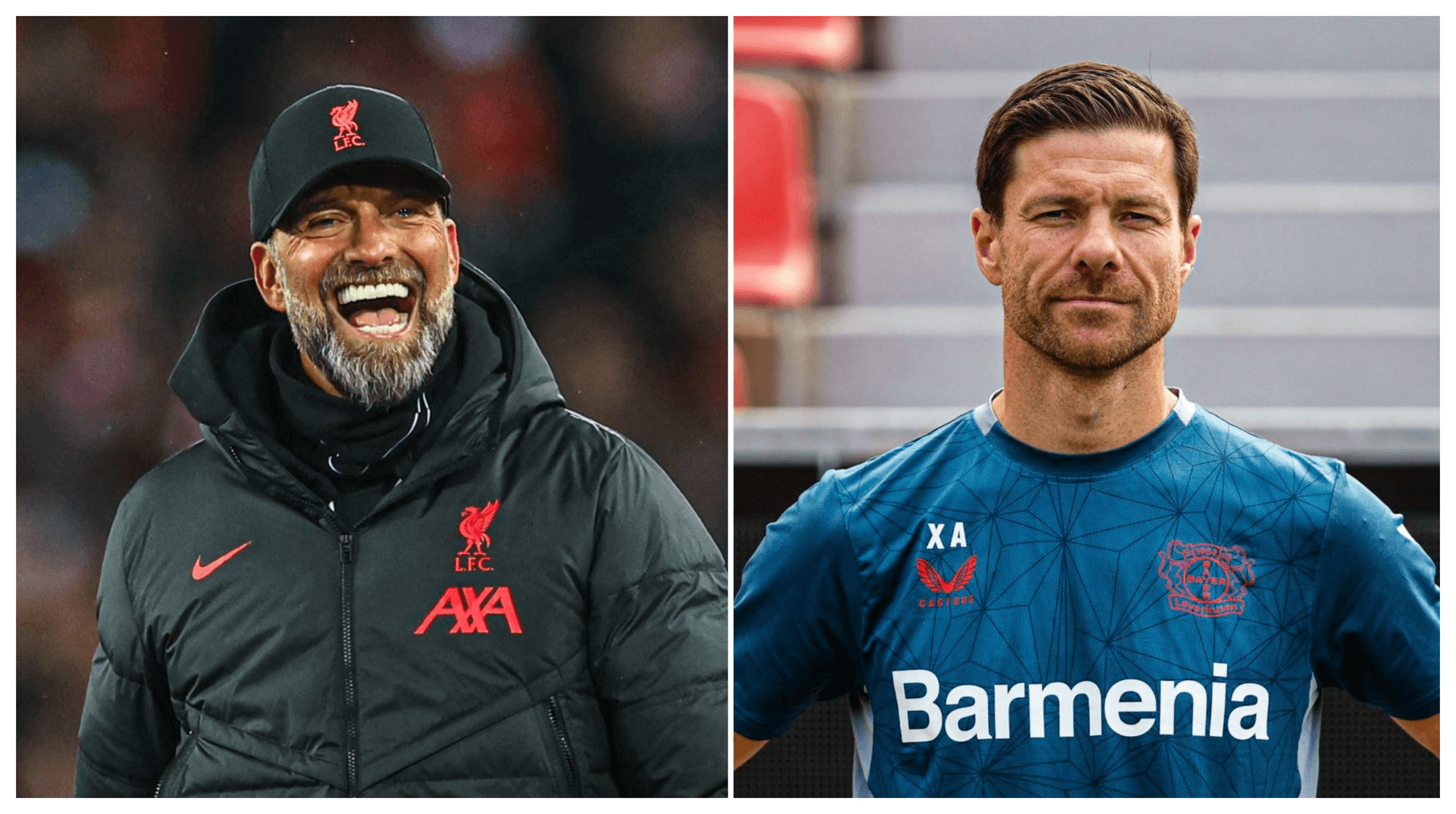 Xabi Alonso and Jurgen Klopp