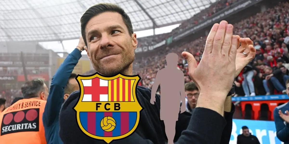 Xabi Alonso claps to the Bayer Leverkusen fans after they won the Bundesliga.