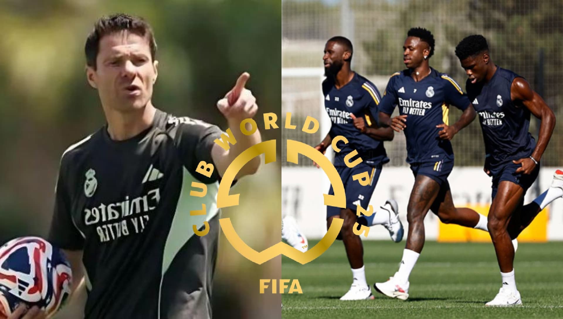 Xavi Alonso and Real Madrid Team. Photo Futbol Fantasy
