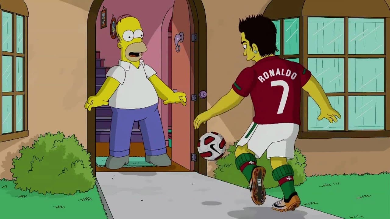 Years after Ronaldo appearance, they were drawn alongside Homer and Bart Simpson wearing the shirts of their teams, just before the Barcelona-Juventus clash in UEFA Champions League.
