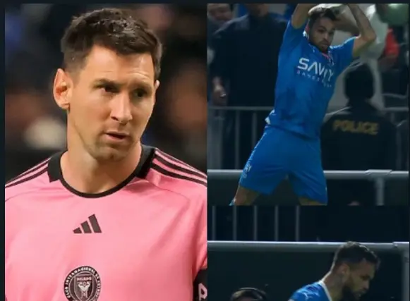 Messi's reaction to the iconic Cristiano´s SIUU celebration against Inter Miami