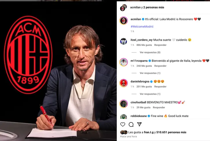 Luka Modrić on Instagram&nbsp;
